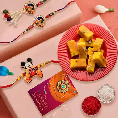 Pack of 3 Delightful Rakhi Combo