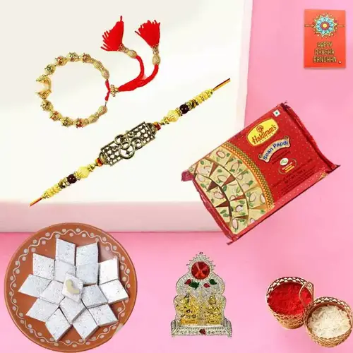 Fabulous Bhaiya Bhabhi Set Rakhi with Assortments Combo