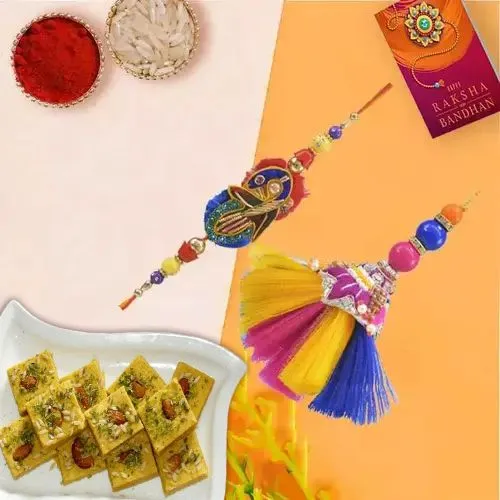 Savory Soan with Zardosi Bhaiya Bhabhi Rakhi