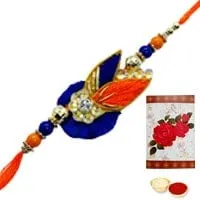 One or More Designer Ethnic Rakhi With 2 Chocolates to USA