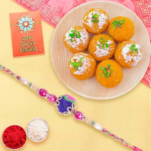 Festive Mauli Rakhi & Delightful Boondi Ladoo