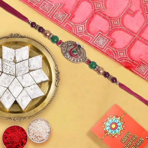 Traditional Rakhi Treat with Kaju Katli