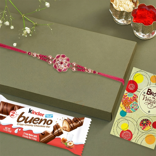 Stylish Rakhi Paired & Bueno Chocolate