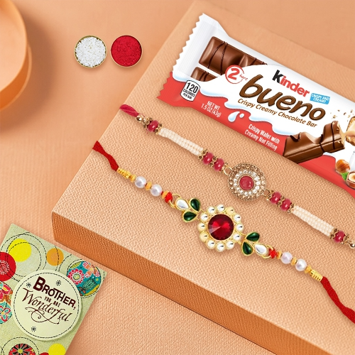 Kinder Bueno Treat with Two Rakhis