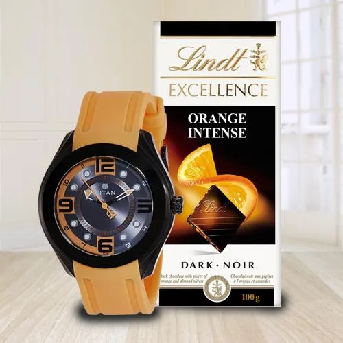 Remarkable Combo of Fastrack Watch and Lindt Chocolate