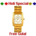 Timex Gents Watch with free Gulal/Abir Pouch