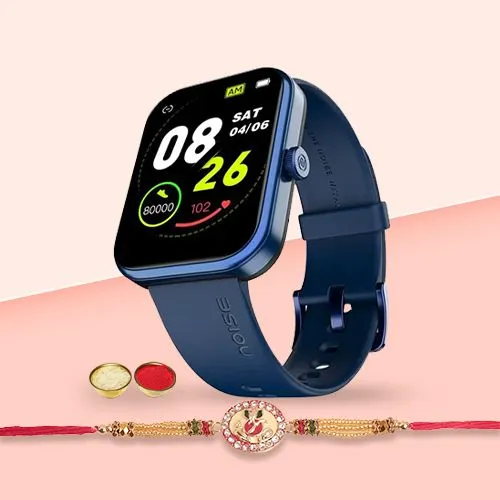 Trendy Noise Smartwatch  N  Kundan Rakhi Pair