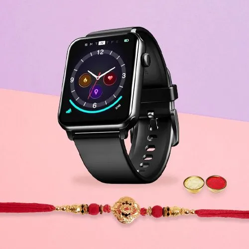 Exclusive Rakhi N boAt Wave Call Smartwatch Gift Set