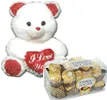Ferrero Rocher 16 pcs with a Big and Cute Teddy Bear