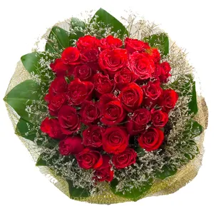 Special Arrangement of 30 Roses Bouquet to India