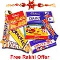 1 Pcs. Rakhi with Assorted Cadburys Chocolates