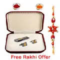 Cuff Link Set from Park Avenue with a Free Rakhi, Roli Tilak and Chawal