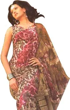 An exclusive georgette saree