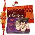 <font color=#FF0000>Haldiram</font> Soan Papri with Cadburys Celebration Pack  and a free Rakhi