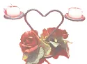 Heart Shaped Candle Stand to India.Send Silver Gifts Items to India.