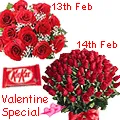 : Serenade Option  : 13th Feb : 12 Exclusive  Dutch Red    Roses  Arrangement<BR>14th Feb : 100 Exclusive  Dutch Red    Roses  Arrangement with Cadburys Chocolate